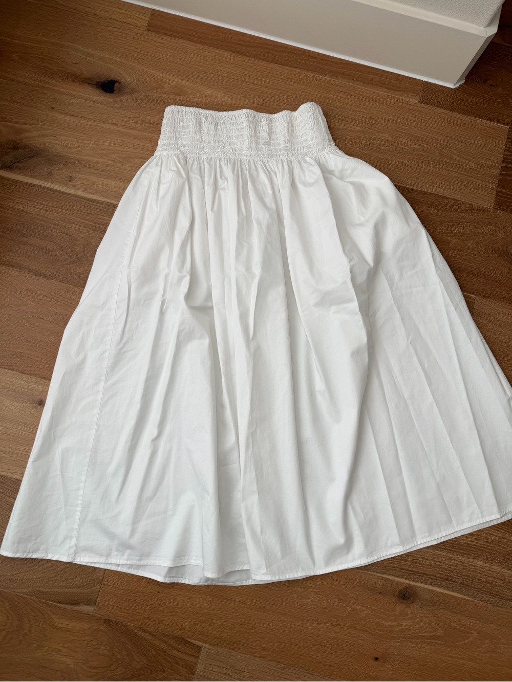 Zara white poplin skirt